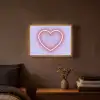 I liked it so it's mine - Neon hart - Paars Light Box met batterij (Wandlamp) middel -sfeer4
