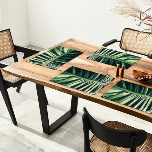 Bladeren - Tropisch - Jungle Placemat vinyl groot -zzsfeer4_Kitchenyeah-website