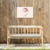 Kerstman - Kerst - Quote - Beige Tuinposter op houten frame 2 cm dik klein -sfeer4