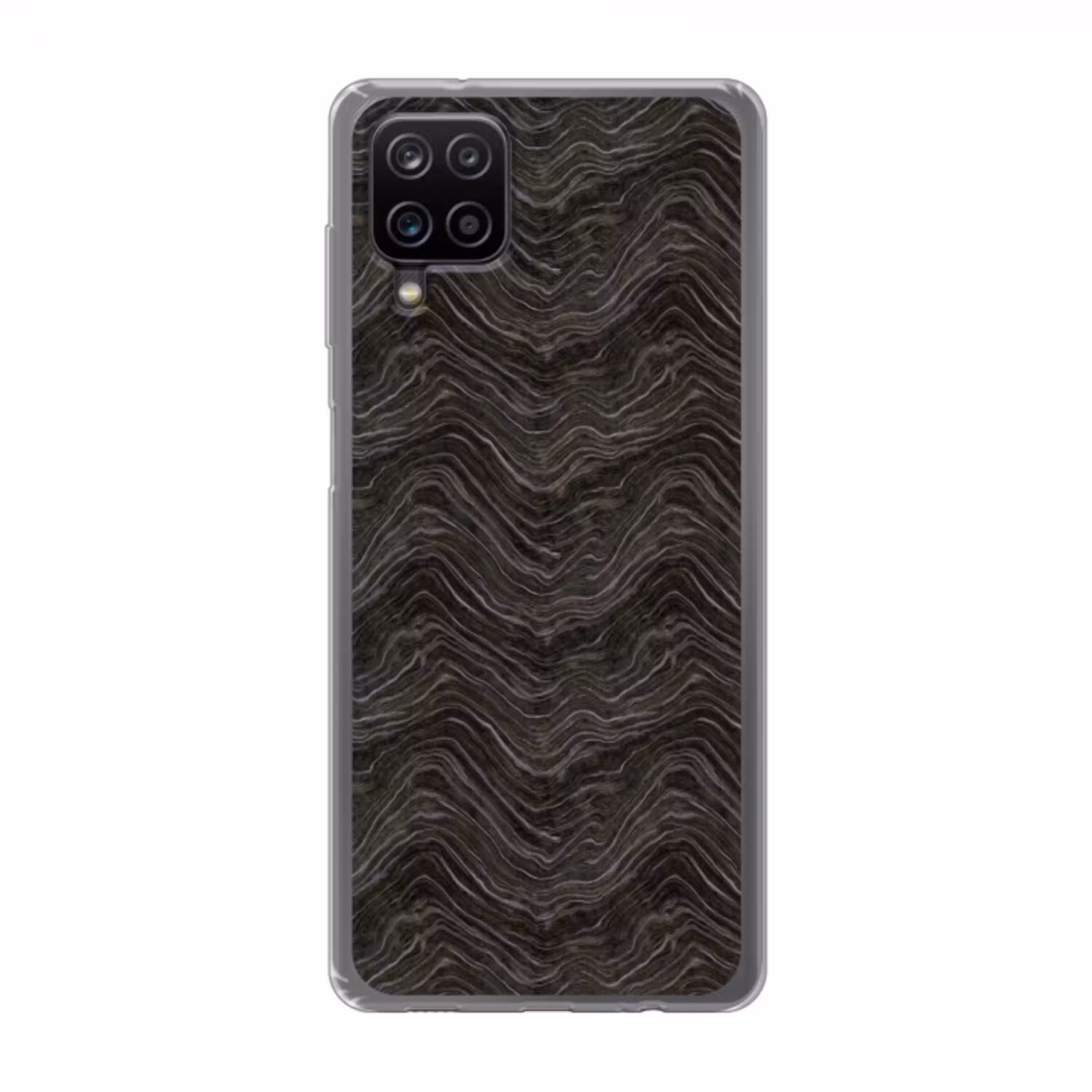 Patroon - Contrast - Antraciet Telefoonhoesje Samsung Galaxy A12 klein 372 -3d