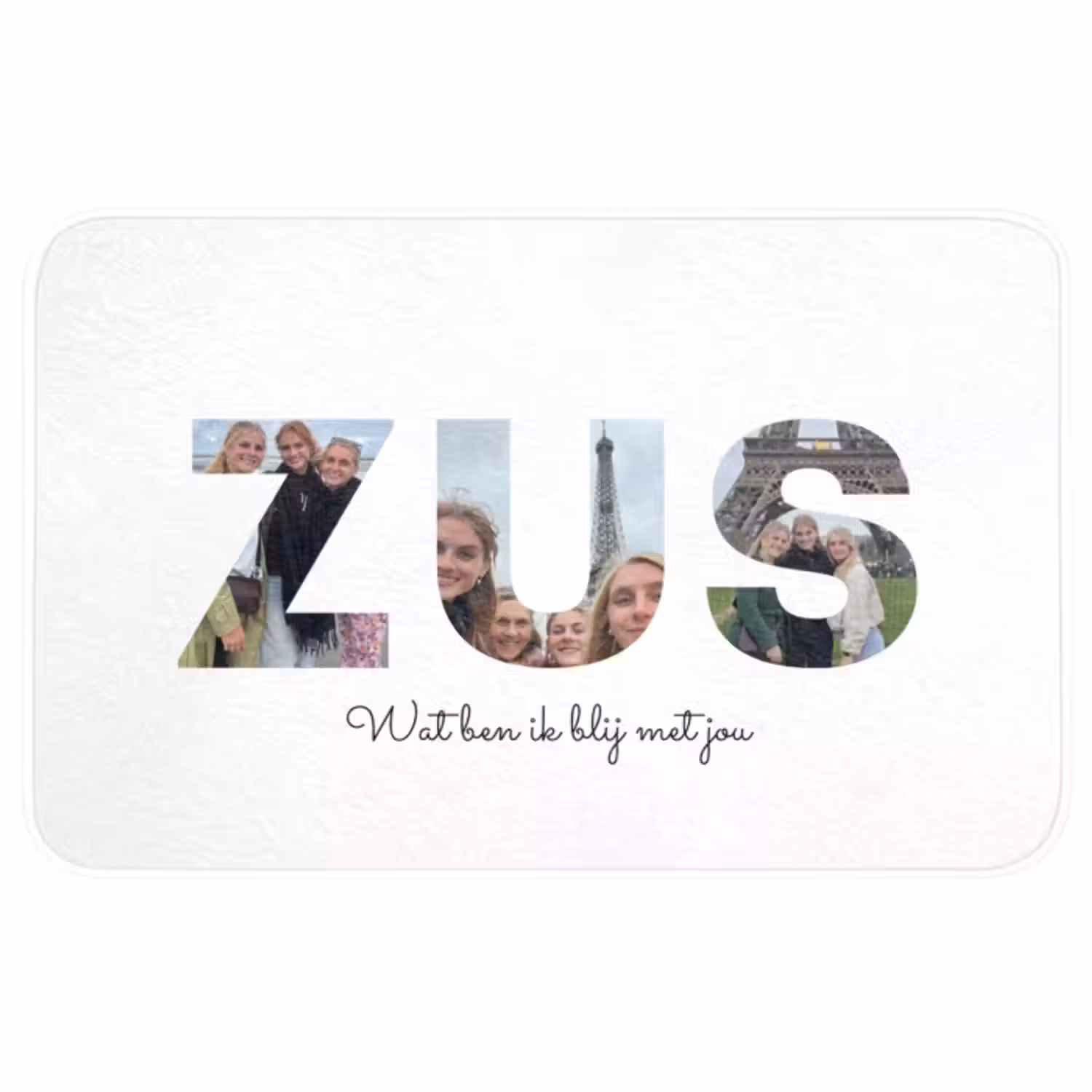 Gepersonaliseerde Wc Mat - Zus - Lettercollage