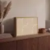 Beige - Marmer - Organisch - Wit Light Box met batterij (Wandlamp) middel 907 -sfeer2