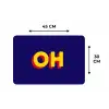 Blauw - Geel - OH - Schaduw Placemat vinyl groot -specs