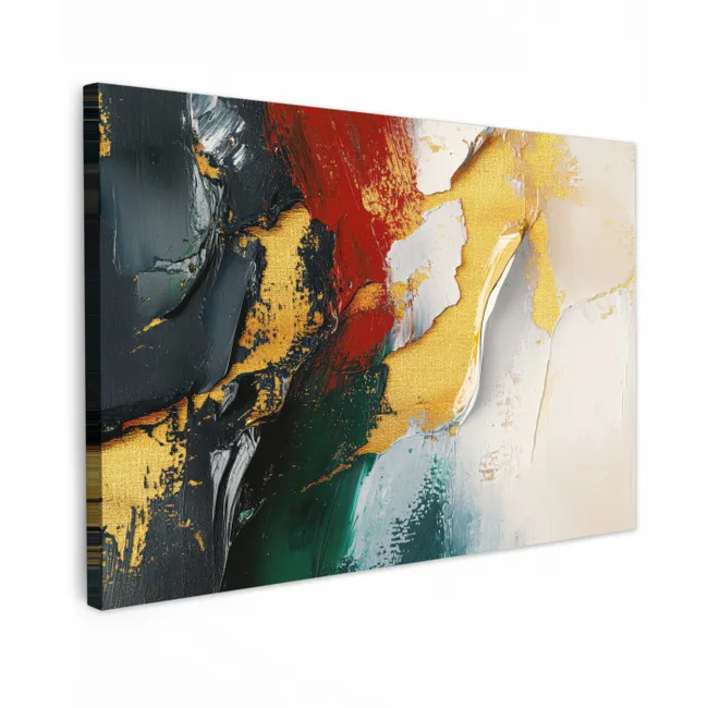 Modern - Kerst - Abstract - Goud canvas 2cm klein -z3d