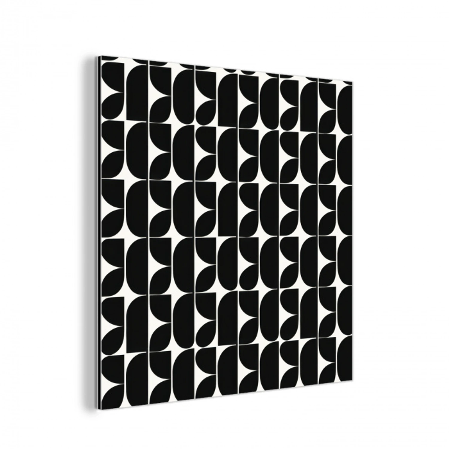 Modern - Geometrisch - Zwart aluminium wit klein 46 -3d