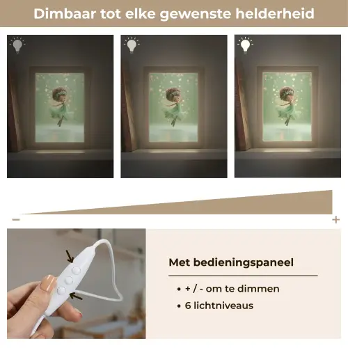 Fee - Groen - Sprookje - Sterren Light Box met kabel klein -USP_dimbaarNL