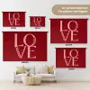 Love - Rood - Hatjes Wandkleed katoen klein -tsfeer8_DE