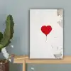 Ballon - Rood - Hart canvas 2cm klein -sfeer4