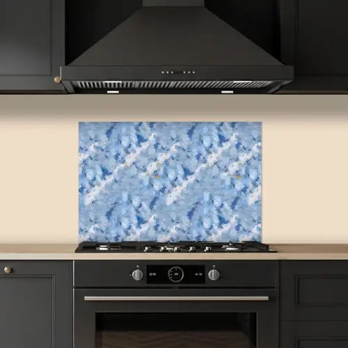 Vloeiend - Olie - Verf - Texturen keuken achterwand spatscherm klein 900 -sfeer1