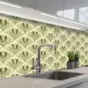 Klassiek - Waaier - Groen keuken achterwand 2 middel 871 -3d_schuin
