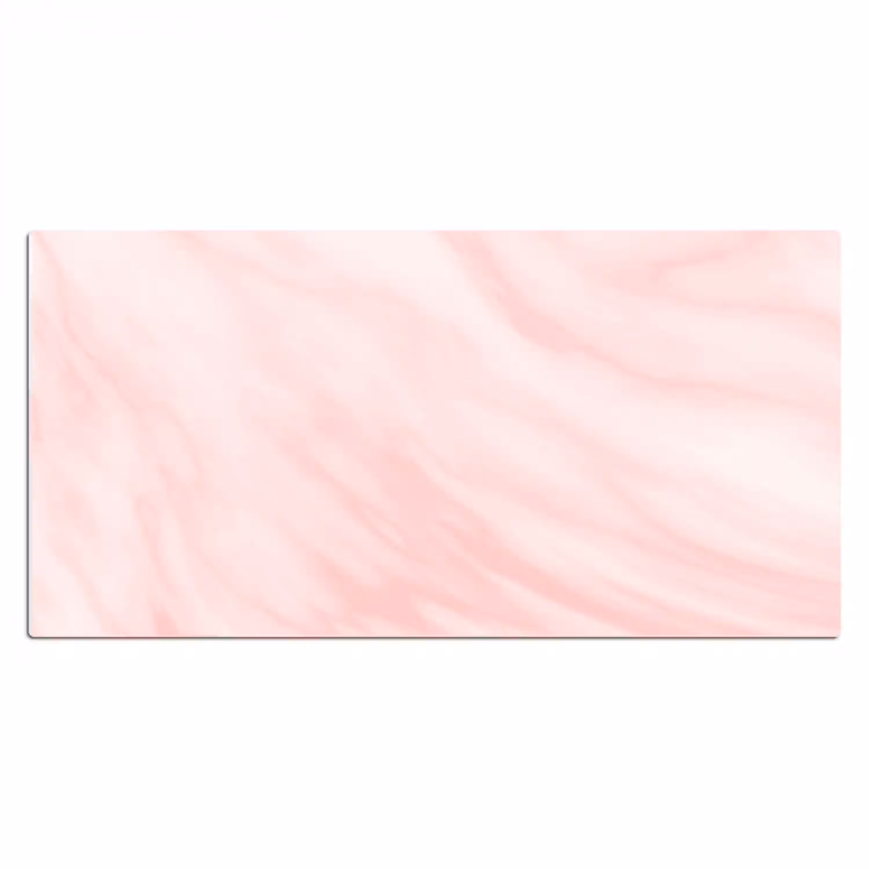 Marmer - Roze - Wit - Luxe - Marmerlook Muismat XXL klein -3d_leeg