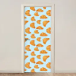 Croissant - Speels - Blauw deurposter klein 289 -3d_beige