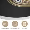 Sardines - Blik - Zwart - Vissen Akoestische PET Vilt - Rond klein -closeup_DE