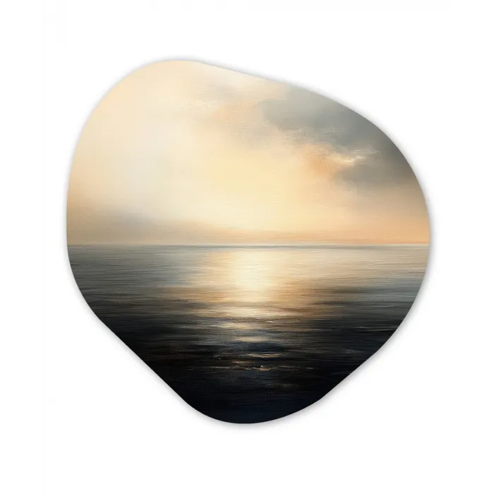 Zon - Horizon - Zee Wandcirkel Organisch Plexiglas middel -3d