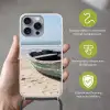 Boot - Zandstrand - Zee Hoesje iPhone 16 Pro Max met koord klein -sfeer2_NL