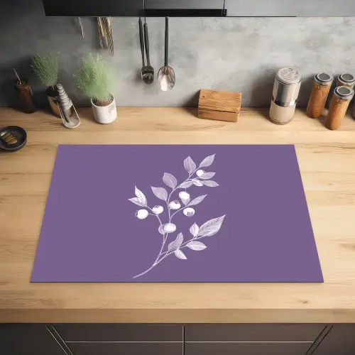 Tak - Sierlijk - Bladeren - Minimalistisch Inductie beschermer vinyl 3mm klein -sfeer5