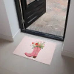 Cowboylaarzen - Roze - Boeket - Bloemen Deurmat klein -sfeer5