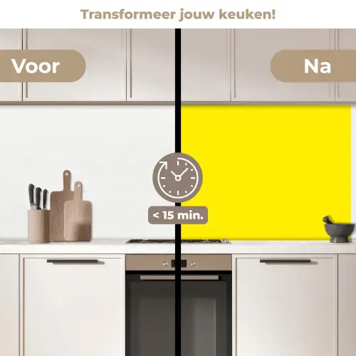 Geel - Citroen - Neon - Kleuren keuken achterwand 2 middel 871 -voor-na2_NL