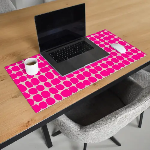 Stippen - Patroon - Roze Muismat XXL klein 681 -sfeer1
