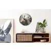 Pauw - Pauwenveren - Vogel - Jungle - Bloemen Wandcirkel aluminium klein -kantoor