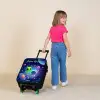 Vrolijke Ontmoeting in de Ruimte Kinderkoffer - Zwart klein -sfeer1