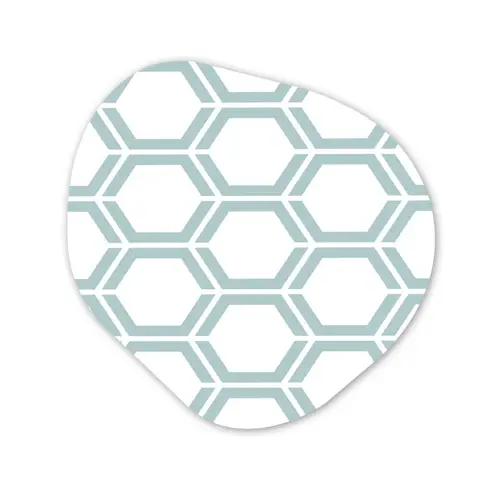 Patroon - Lijn - Design - Hexagon Wandcirkel Organisch Forex 3mm klein 629 -3d