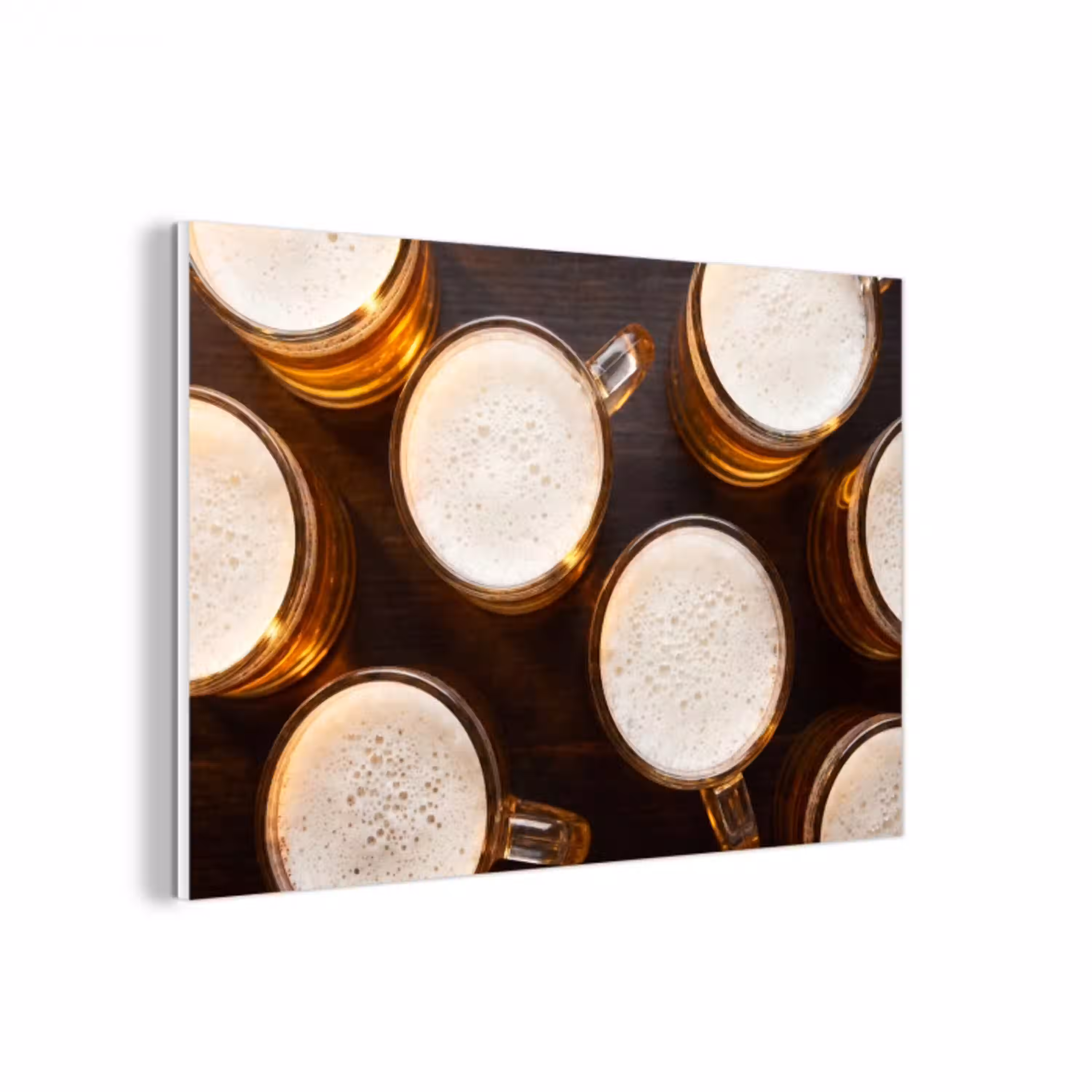 Bier - Glazen - Schuim - Hout - Drank forex 5mm xxl -3d