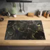 Gouden Rivieren in Zwart Marmer Inductie beschermer vinyl 3mm klein -sfeer5