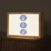 Schelpen - Blauw - Patroon Light Box met kabel (Tafellamp) klein -z3d_website