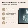 Kristal - Bloemen - Grijs Inductie beschermer vinyl 3mm middel -zzsfeer2_SP