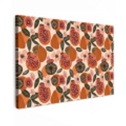 Papaja - Bloesem - Oranje Tuinposter op houten frame 2 cm dik klein 845 -3d