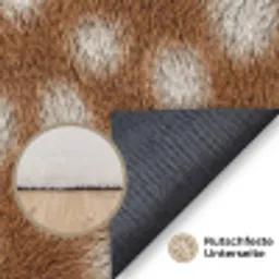 Hert - Vacht - Bruin Vloerkleed Rechthoek klein 1091 -uniquesellingpoint_antislip_DE_DE