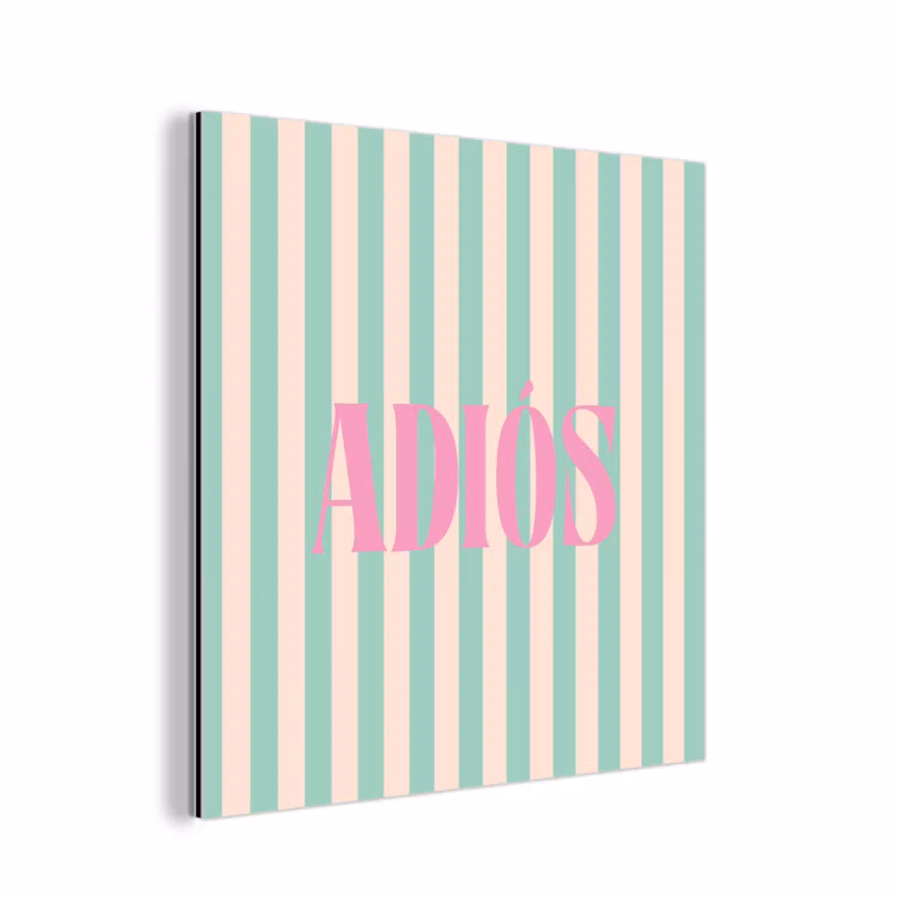 Groen - Strepen - Roze - Adiós aluminium wit klein -3d