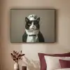 Kat - Kokskleding - Zwart - Wit Textielframe - compleet frame klein -sfeer1