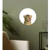 Leeuw - Kinderen - Wilde dieren - Welp - Jongen Wandcirkel behangsticker klein -sfeer2