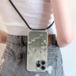 Vlinders - Wildbloemen - Illustratie - Kleurrijk Hoesje iPhone 16 Pro Max met koord klein -sfeer5