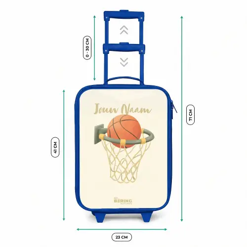 Basketbal in neutrale kleuren Kinderkoffer - Blauw klein -productfoto_formaten