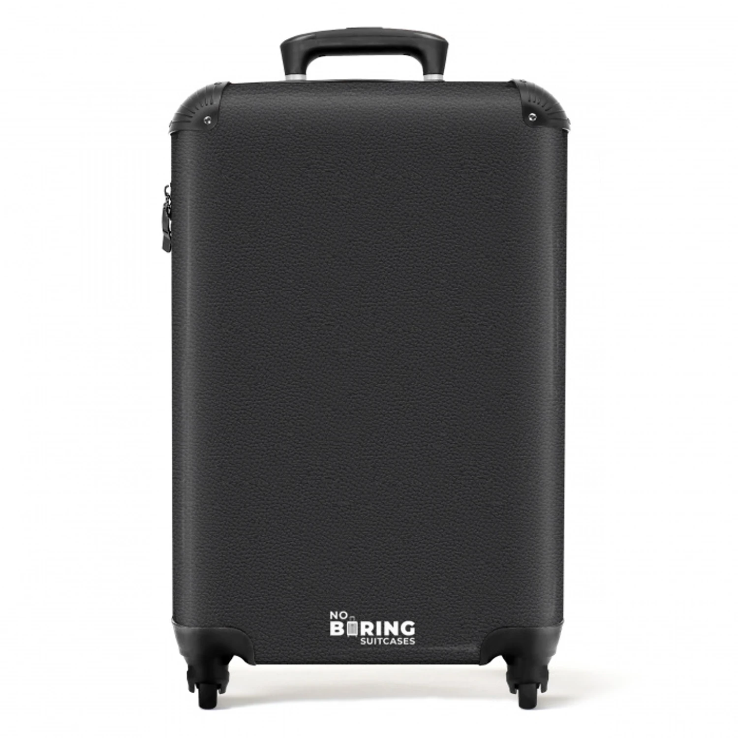 Zwart leer patroon NBS - Handbagage koffer - Kinderen Unisex middel -productfoto_recht