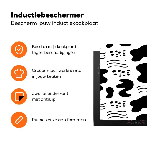 Abstact - Vormen - Asymmetrie Inductie beschermer vinyl 3mm klein 276 -zzzzzzz-td-ups
