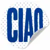 Ciao - Blauw - Stippen Wandcirkel behangsticker klein -3d