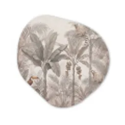 Natuur - Jungle - Ringstaartmaki - Bruin Wandcirkel Organisch Forex 3mm klein -3d