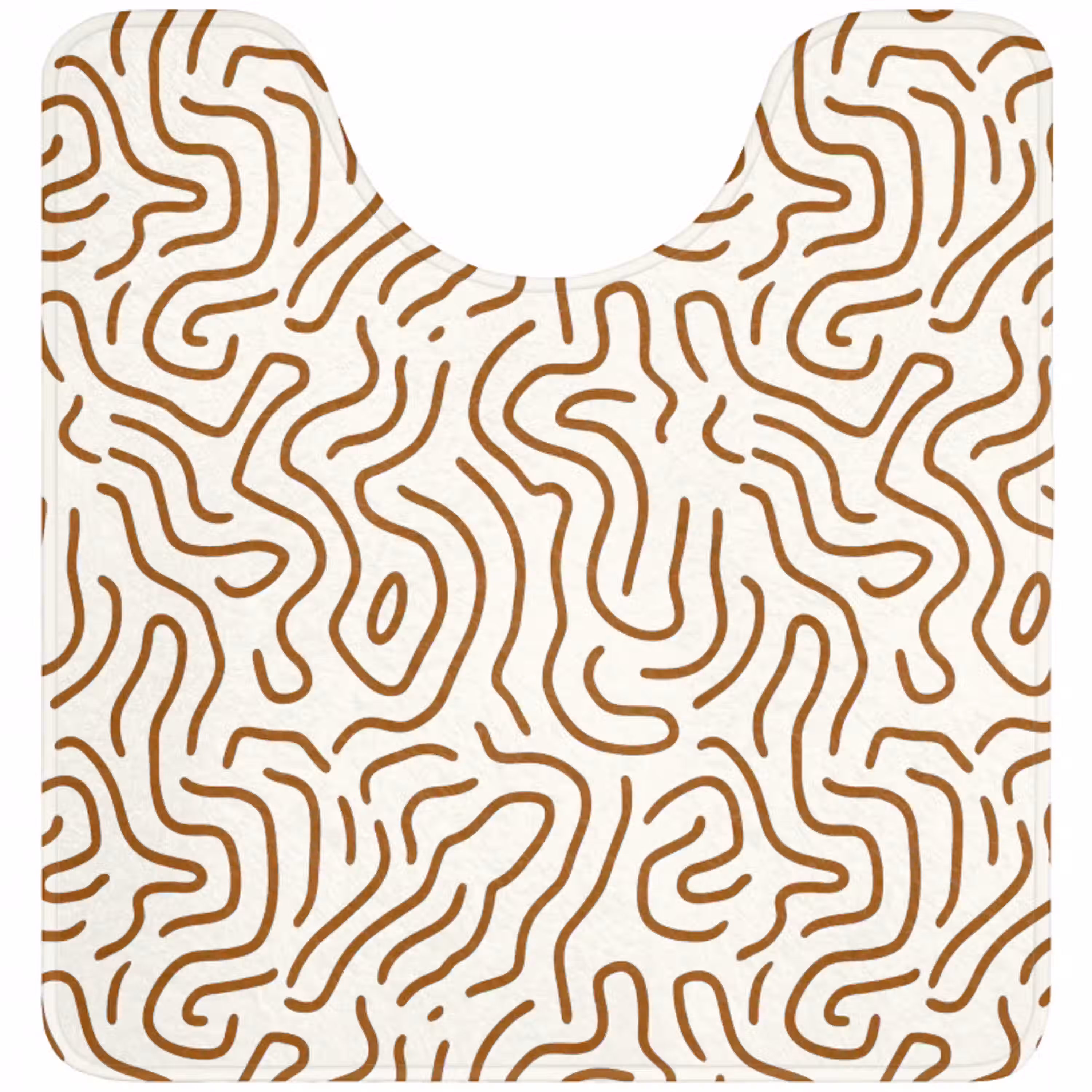 Minimalistisch - Patroon - Terracotta WCmat U-uitsnede middel 1014 -3d
