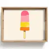 Waterijsje - Retro - Stokje - Roze Dienblad Rechthoek middel -z3d_shopping