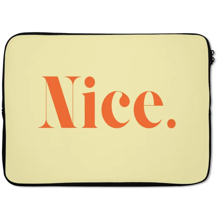 Nice - Oranje - Geel - Minimalistisch laptophoes neopreen klein -zkaufland3dotto