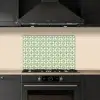 Patroon - Bloemenvorm - Groen keuken achterwand spatscherm klein 900 -sfeer1