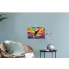 Zonsondergang - Walvis - Geschilderd - Kleurrijk Muursticker klein -plant