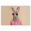 Grijs - Konijn - Blouse - Strik Placemat vinyl groot -zzsfeer1_Kitchenyeah-website