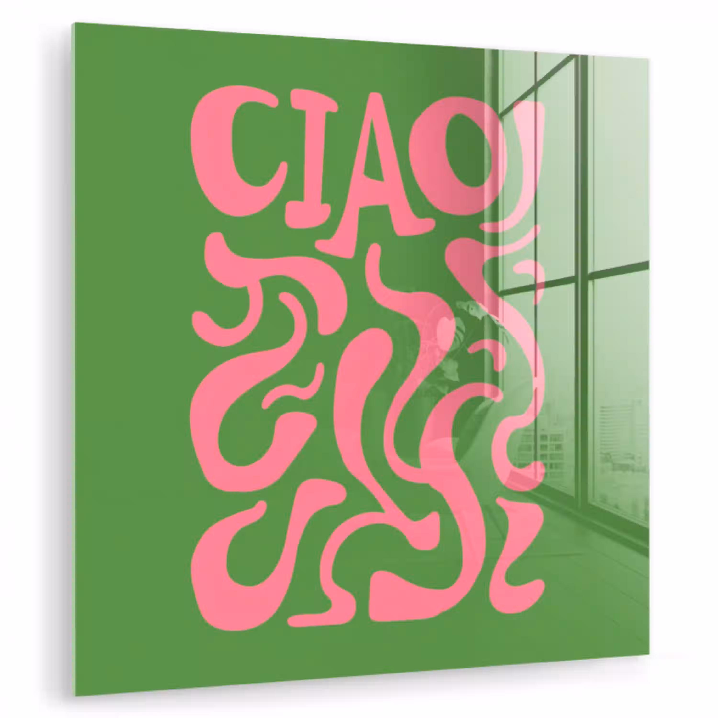 Abstract - Roze - Ciao - Vormen plexiglas 5mm klein -zzzproduct_nieuw