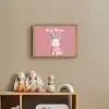 Illustratie - Konijn - Roze - Minimalistisch Light Box met batterij (Wandlamp kind) middel -sfeer2_kind
