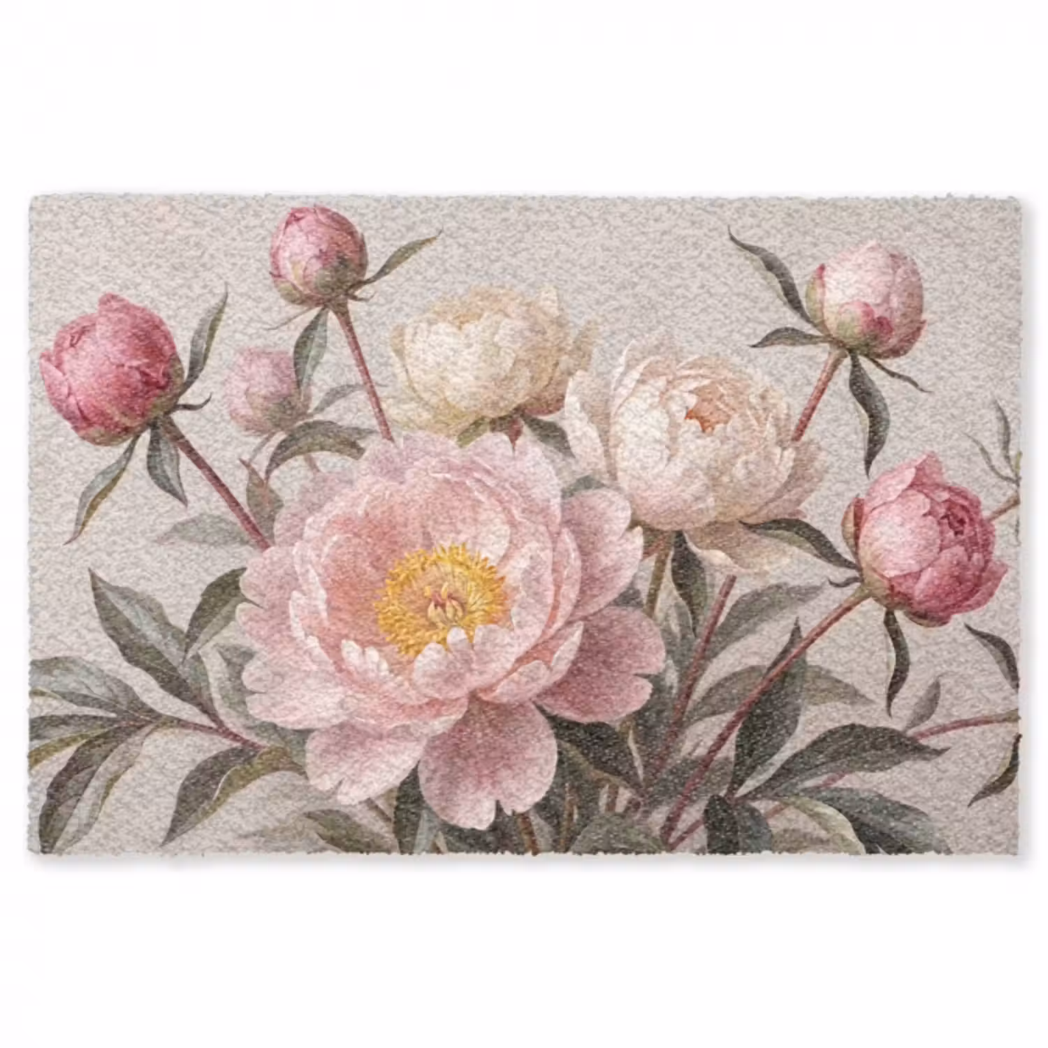 Teppich - Pfingstrosen - Strauß - Rosa
